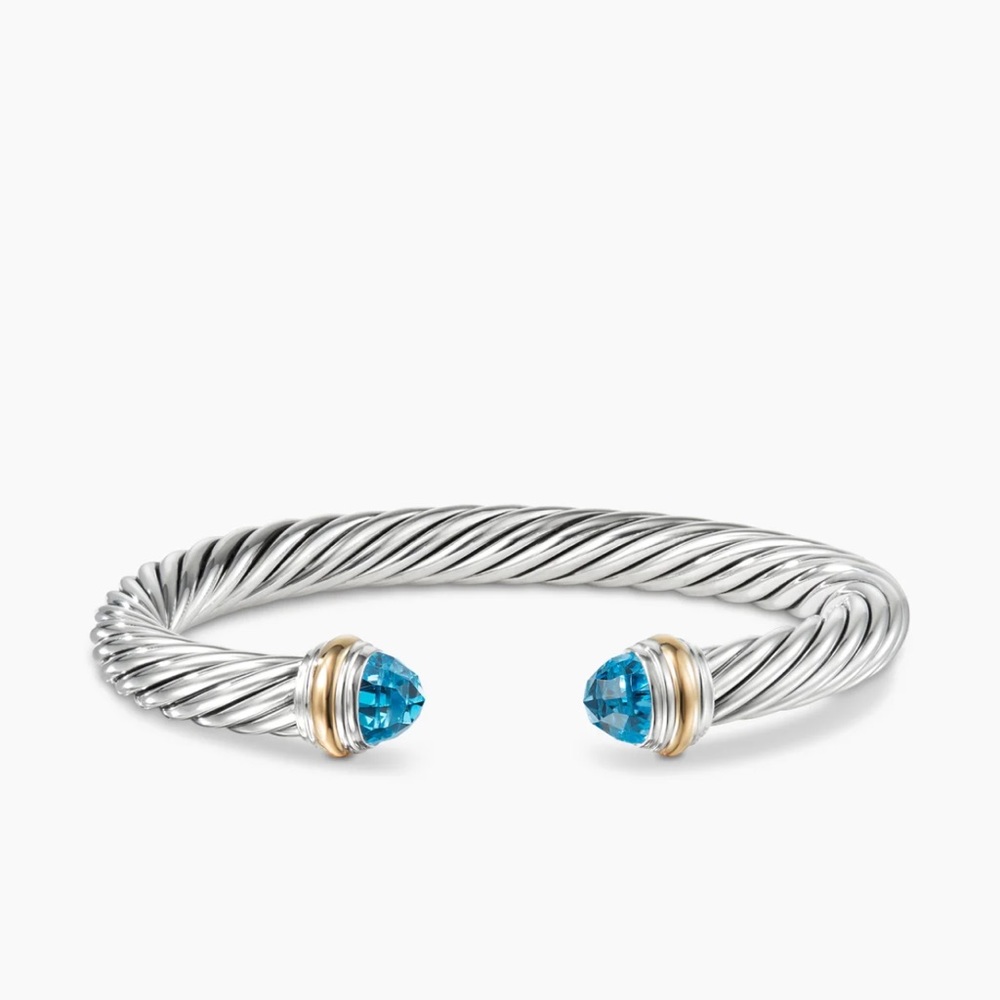 David Yurman Bracelet Large Blue Topaz